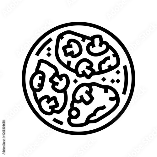 marsala chicken food line icon vector. marsala chicken food sign. isolated contour symbol black illustration