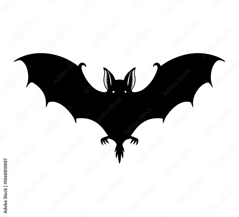 The bat icon is a Halloween holiday. Vector illustration The bat icon is a Halloween holiday. Vector illustration