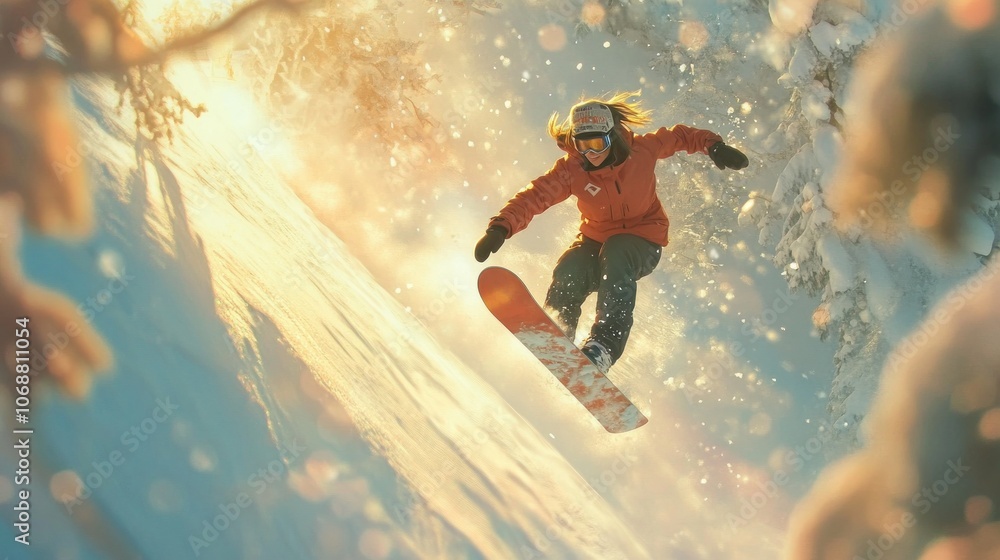 Snowboarding in a Winter Wonderland Snowboarding in a Winter Wonderland