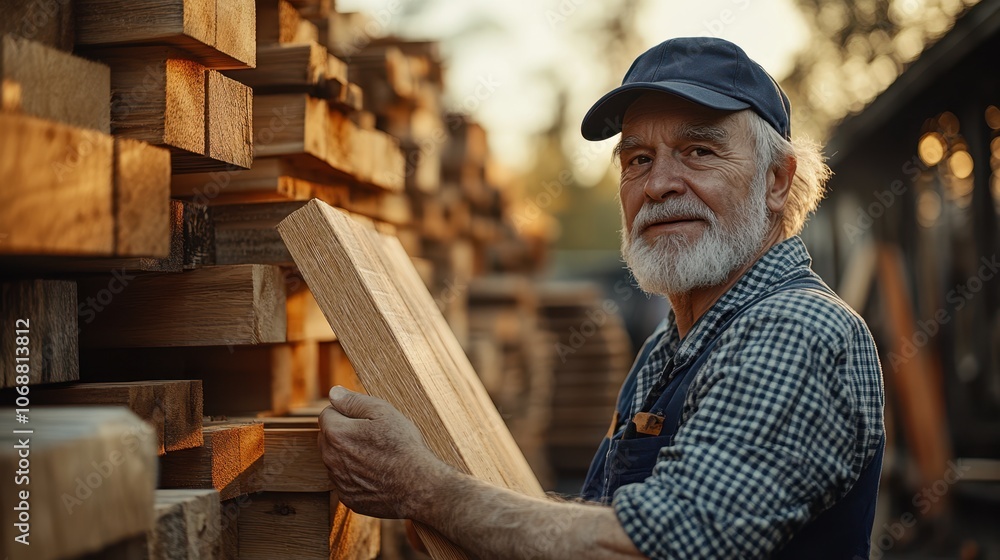 The Craftsman with Wood Plank The Craftsman with Wood Plank