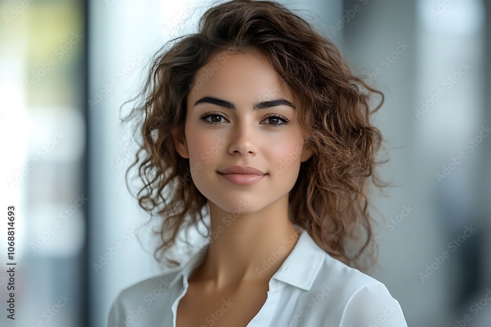 Confident Woman Natural Light Close-Up Portrait Confident Woman Natural Light Close-Up Portrait