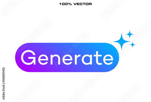 Generate AI icon. Artificial intelligence and Machine learning technology concept.  3