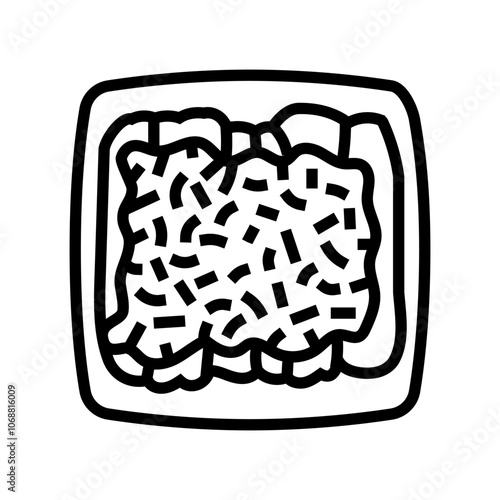 enchiladas chicken dish line icon vector. enchiladas chicken dish sign. isolated contour symbol black illustration