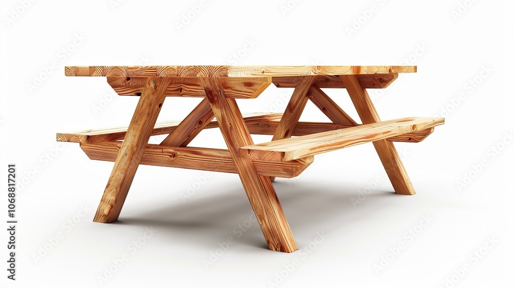Classic Wooden Picnic Table for Outdoor recreation or family recreation Classic Wooden Picnic Table for Outdoor recreation or family recreation
