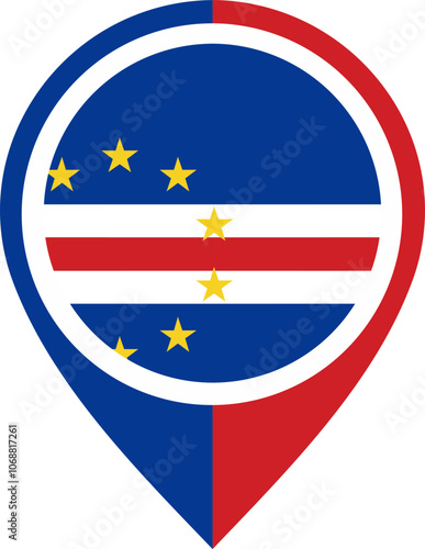 Free Download Map Icon Inside Cape Verde Flag - GFXLoad