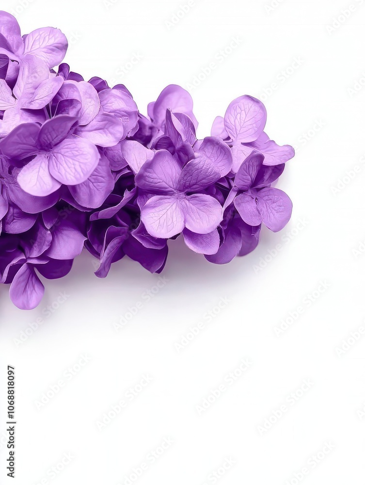 Purple flowers on white isolate background Purple flowers on white isolate background