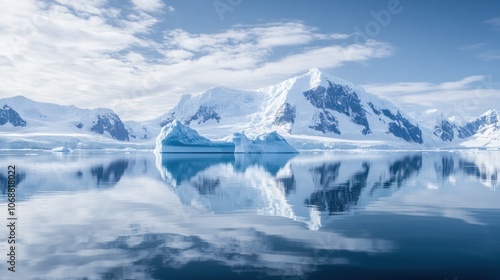 Wallpaper Mural Iceberg Reflection in a Glacial Landscape Torontodigital.ca