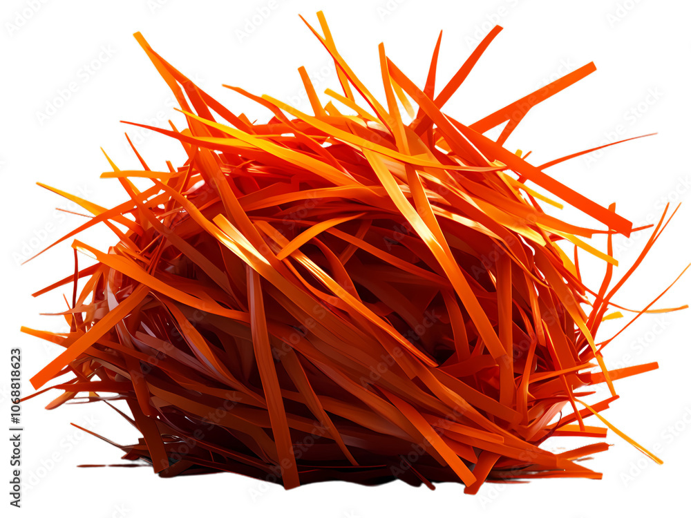 Fototapeta premium Vibrant orange straws create eye-catching abstract art