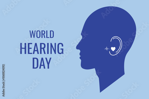 World hearing day creative banner design. Vector illustration.