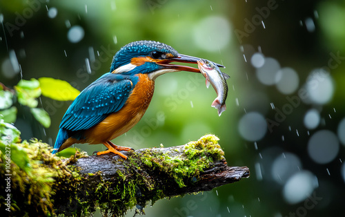 Bird - Common Kingfisher (Alcedo atthis) in the wild. photo