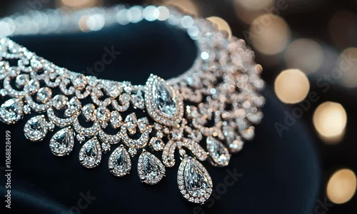 Diamond Necklace on Black Velvet