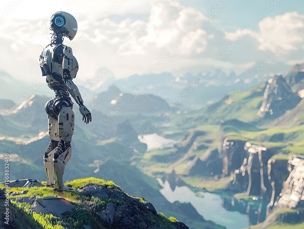 Humanoid Robot Generating Surreal Virtual Landscapes with Outstretched Hands Humanoid Robot Generating Surreal Virtual Landscapes with Outstretched Hands