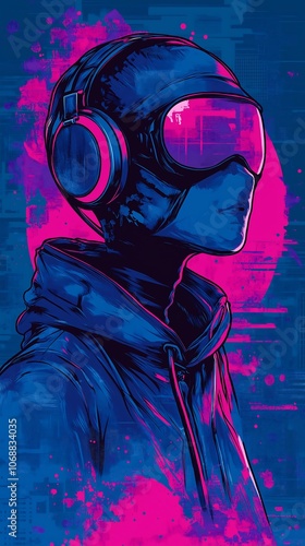 
Wallpaper For iphone, cyberpunk. Retro, blue and pink. vector style, Phone Wallpaper Background Epic wallpaper for smartphones, mobile phone background