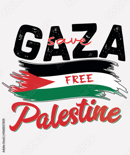 Palestine Flag t-shirt design vector illustration 