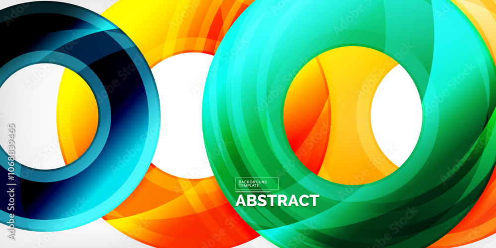 Fototapeta premium Circles, round elements, ring shapes premium background. Vector Illustration For Wallpaper, Banner, Background, Card, Book Illustration, landing page