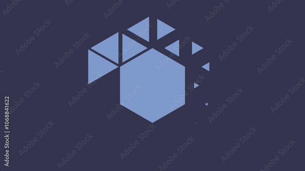 Hexagon Forming Abstract Cube Digital Motion Hexagon Forming Abstract Cube Digital Motion