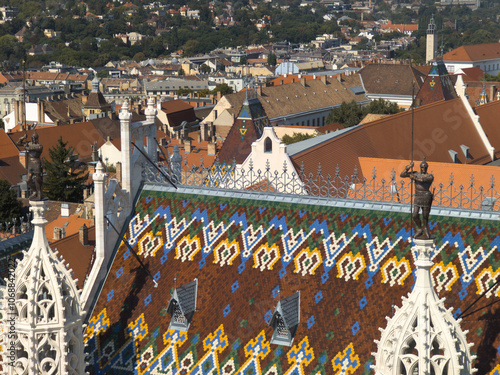 The Hungarian parliament building on the banks of the Danube photo