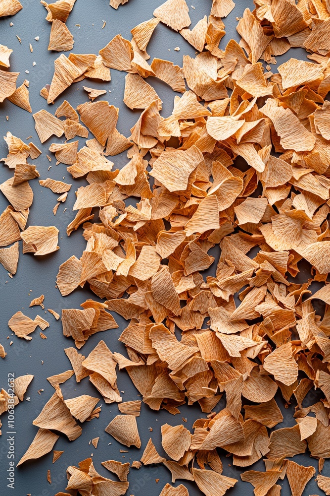 Scattered dried orange peel flakes on a gray surface, ideal for culinary uses, decorative crafts, or natural product design, This image offers a textured, warm aesthetic for various projects, Scattered dried orange peel flakes on a gray surface, ideal for culinary uses, decorative crafts, or natural product design, This image offers a textured, warm aesthetic for various projects,