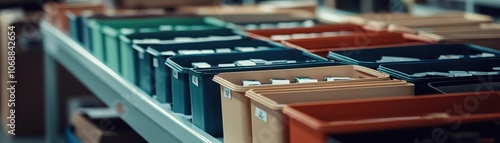 Sorting Bins Filled With La...