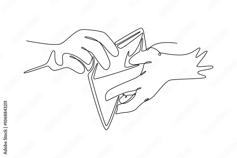 Obraz premium Budget concept. Single line draw design vector graphic illustration.