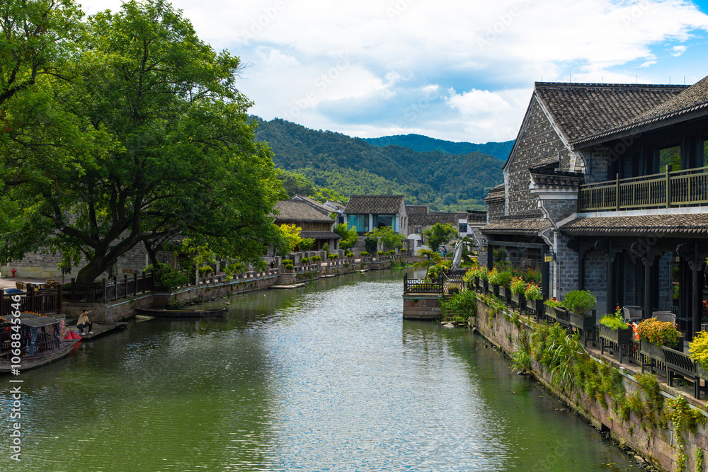 Taizhou City, Zhejiang Province - Classical garden scenery of Jiangnan ancient town Taizhou City, Zhejiang Province - Classical garden scenery of Jiangnan ancient town