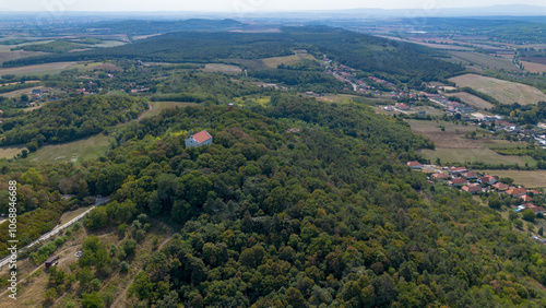 Europe, hungary, Pannonhalma. Benedictine abbey. aerial photo