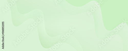 Abstract background with lines and grid. Medium banner size. Element for design. Vector background for brochure, booklet, flyer, poster. Green color.