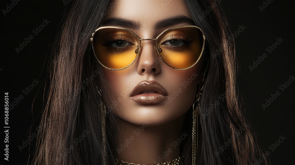 The Stylish Woman with Sunglasses The Stylish Woman with Sunglasses