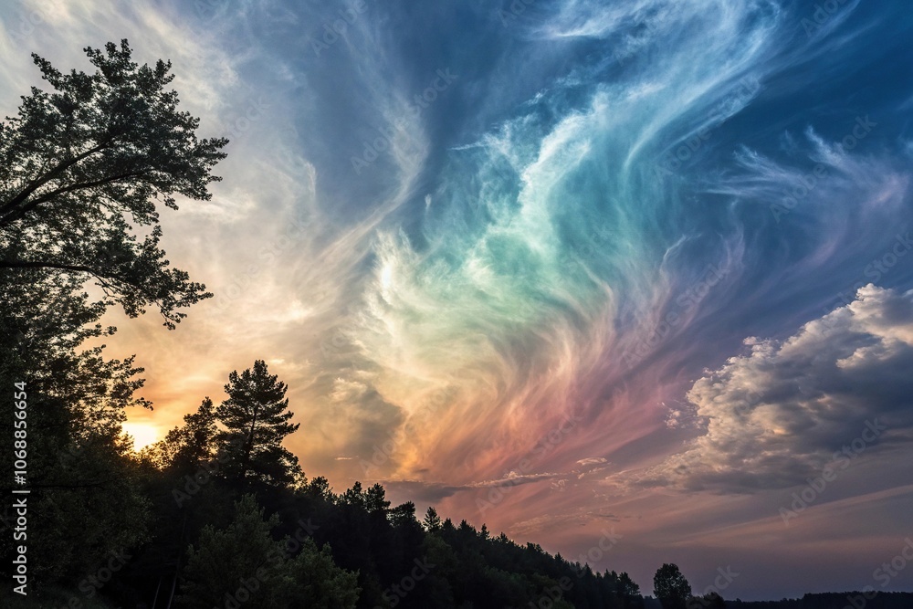 Swirling clouds of color in an abstract background with wispy shapes and gradient effects, pattern, abstract, layered Swirling clouds of color in an abstract background with wispy shapes and gradient effects, pattern, abstract, layered