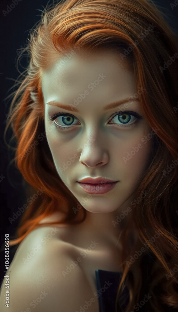 Beauty portrait of an attractive young woman with beautiful curly hair. Close-up portrait of a woman. Beauty portrait of an attractive young woman with beautiful curly hair. Close-up portrait of a woman.