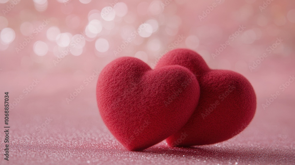 The Hearts on Soft Background The Hearts on Soft Background