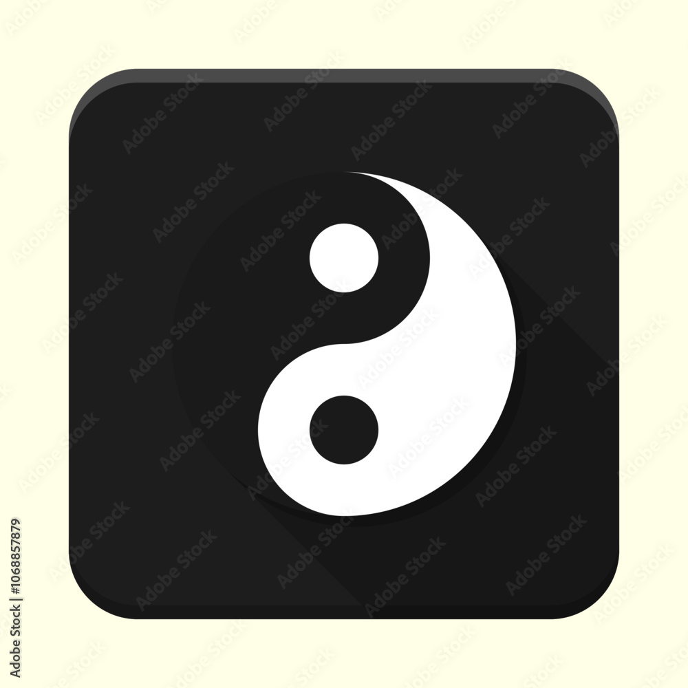 Black yin yang app icon. Balance icon Black yin yang app icon. Balance icon