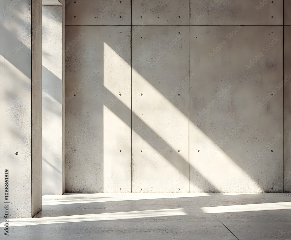 empty concrete open space interior with sunlight empty concrete open space interior with sunlight