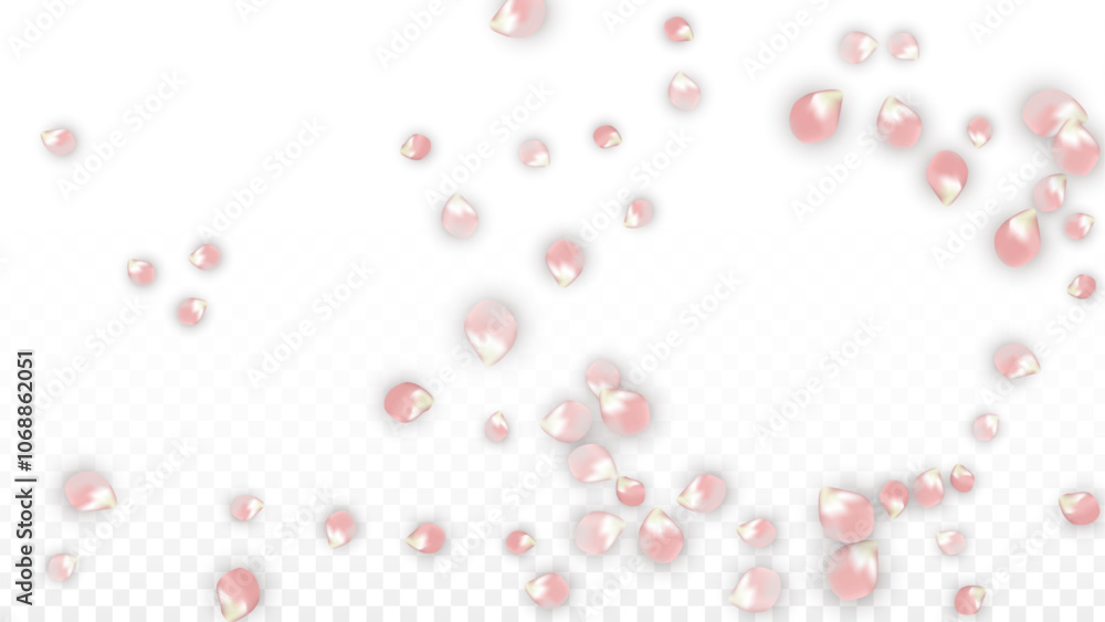 Pink Vector Realistic Petals Falling on Transparent Background. Spring Romantic Flowers Illustration. Flying Petals. Sakura Spa Design. Blossom Confetti. Design Elements for Poster Design. Pink Vector Realistic Petals Falling on Transparent Background. Spring Romantic Flowers Illustration. Flying Petals. Sakura Spa Design. Blossom Confetti. Design Elements for Poster Design.