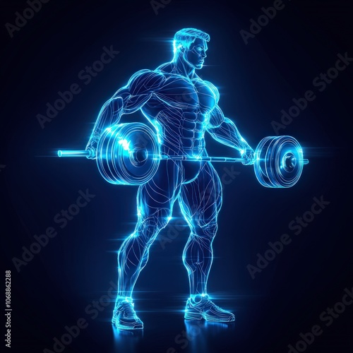 Wallpaper Mural Athlete Lifts Heavy Barbell to Enhance Strength and Fitness Torontodigital.ca