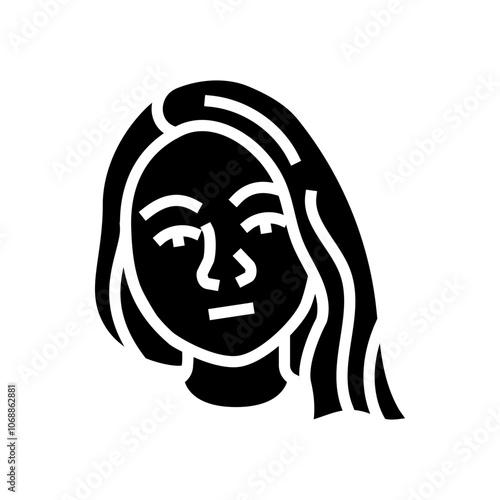 indifference woman expression glyph icon vector. indifference woman expression sign. isolated symbol illustration