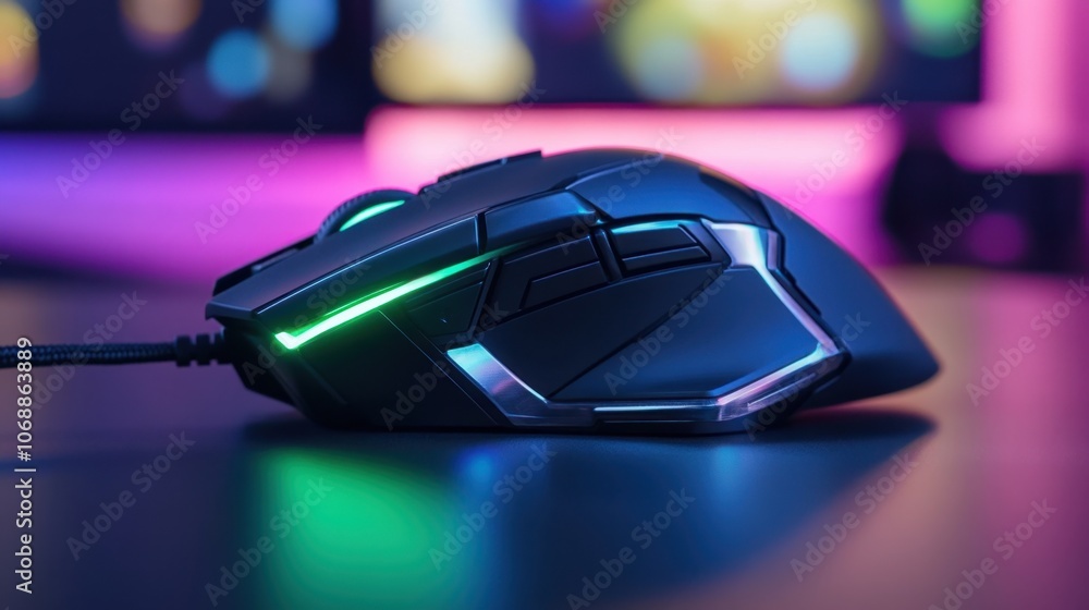 Sleek Gaming Mouse with Colorful LED Lights Sleek Gaming Mouse with Colorful LED Lights