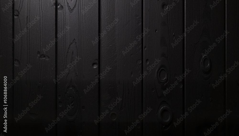Black wood panel wall with natural knots and texture Black wood panel wall with natural knots and texture
