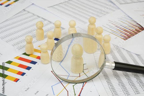 Photos Management, demography and statistics concept