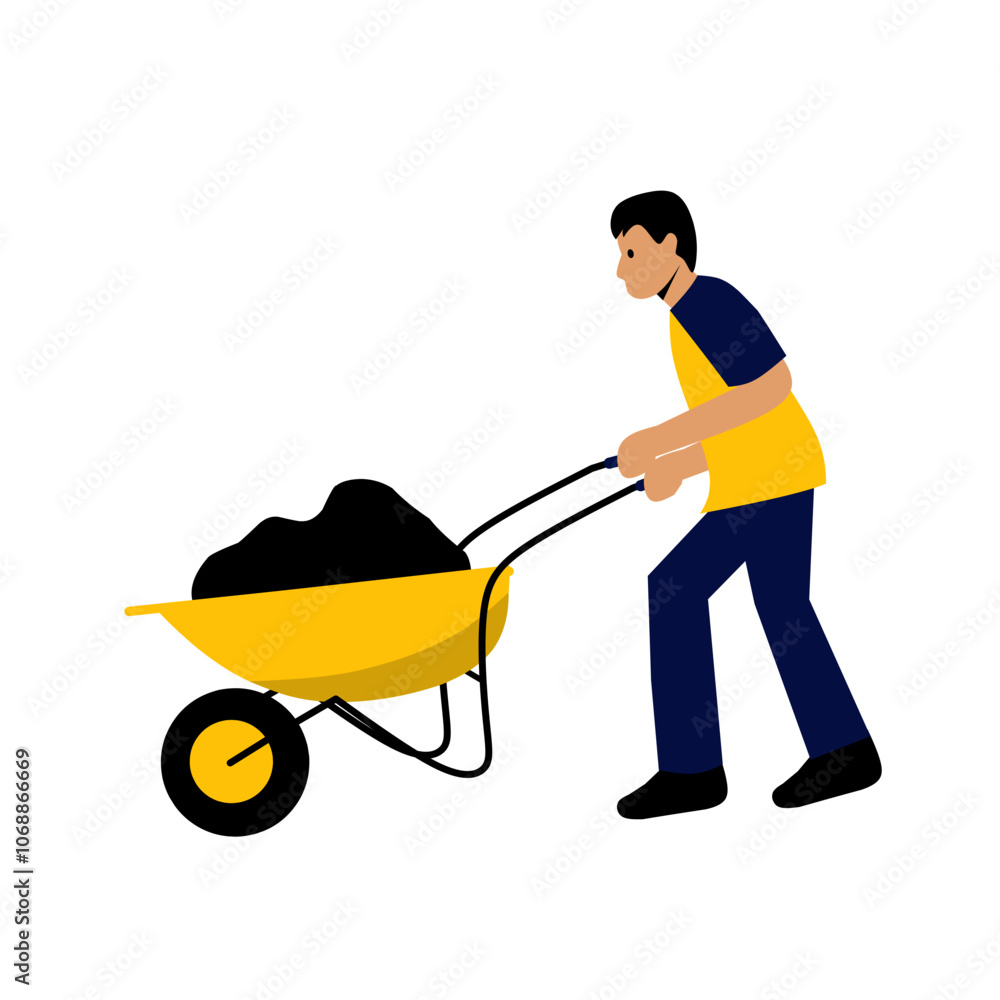 person with wheelbarrow person with wheelbarrow