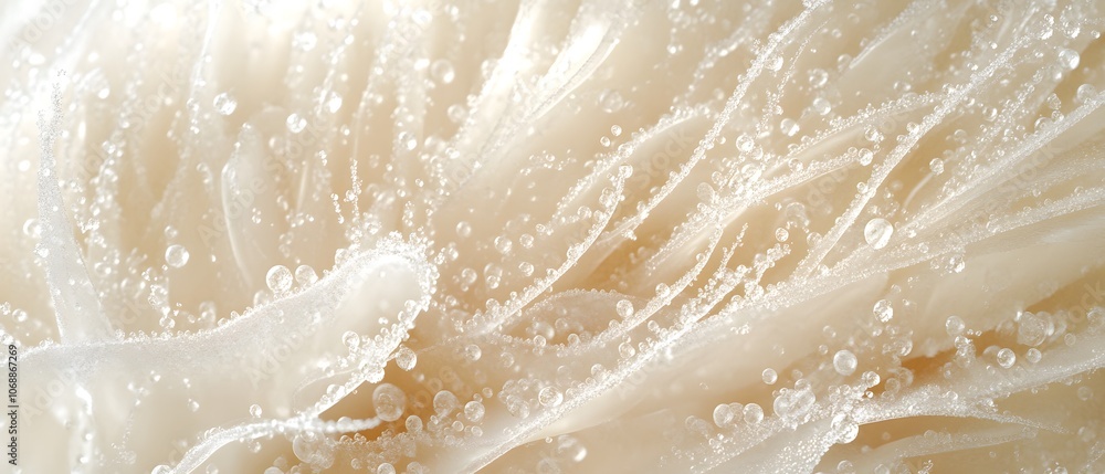 Close-up of a textured surface with bubbles, resembling an organic or natural material. Close-up of a textured surface with bubbles, resembling an organic or natural material.