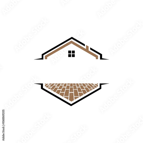 House brick flooring logo design