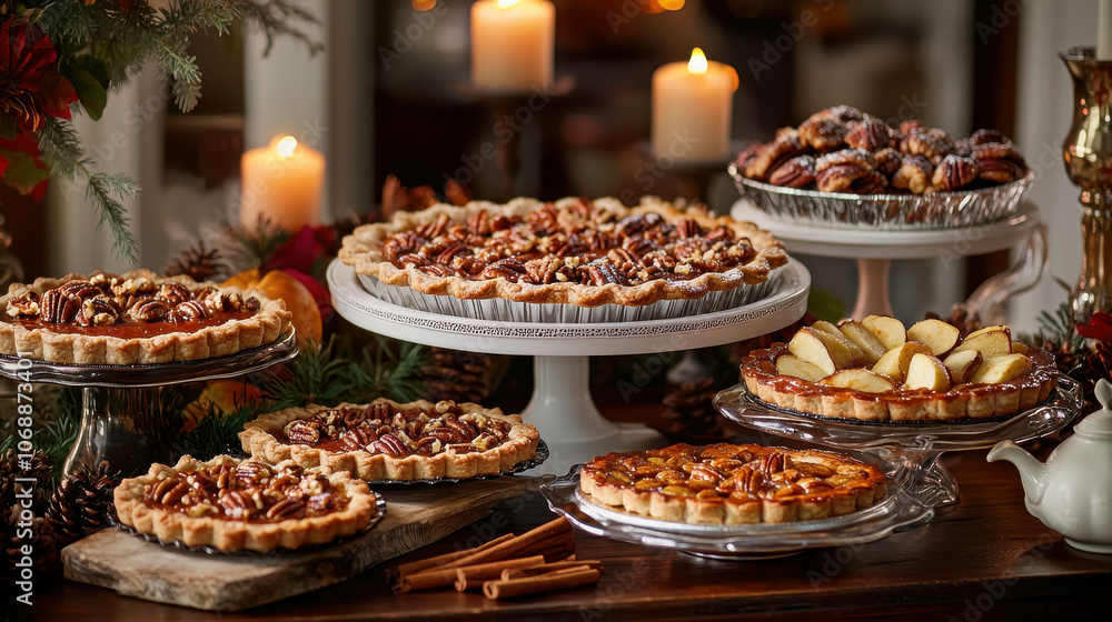 Thanksgiving Mini Pumpkin and Pecan Pie Display Thanksgiving Mini Pumpkin and Pecan Pie Display