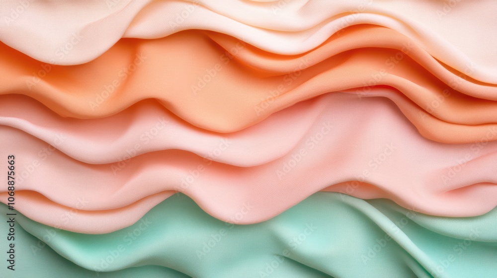 Pastel Dream: Draped Fabric in Soft Hues Pastel Dream: Draped Fabric in Soft Hues