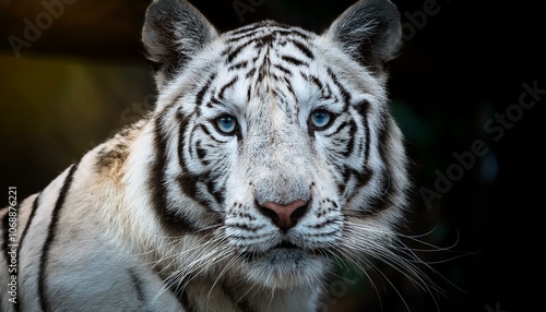 portrait of a white tiger