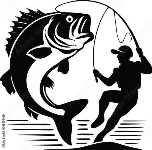 Detailed Illustration of a Fishing Rod