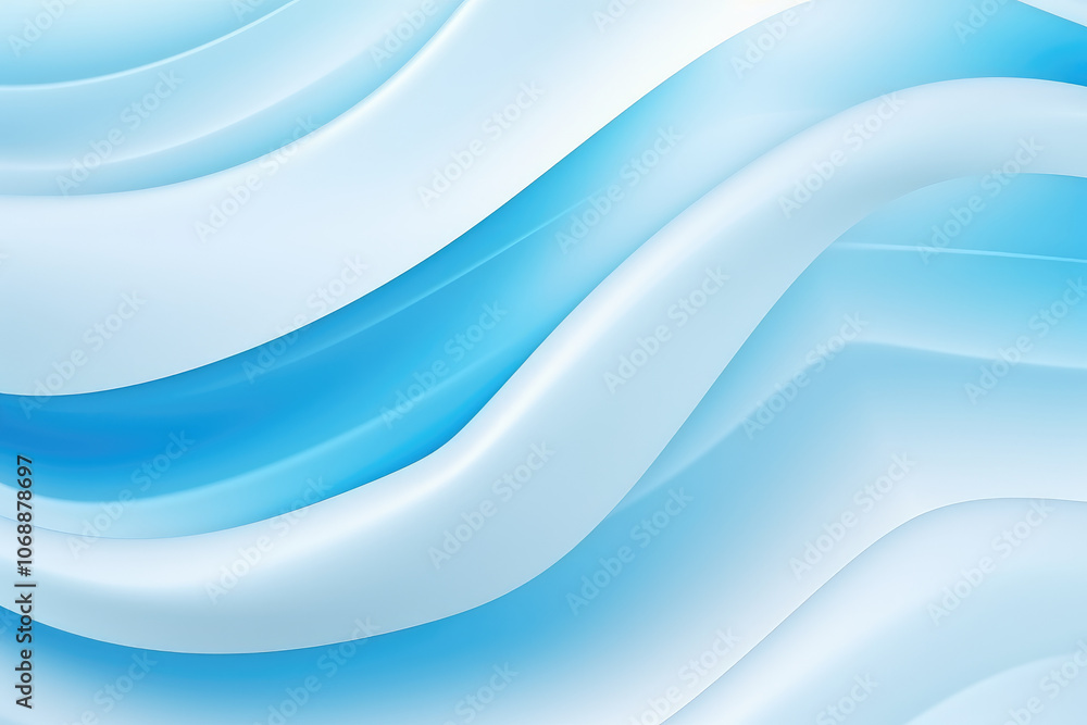 Fototapeta premium Blue and white abstract waves background