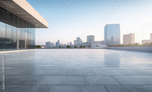 Wallpaper Mural Pristine Urban Terrace with Skyline View Torontodigital.ca