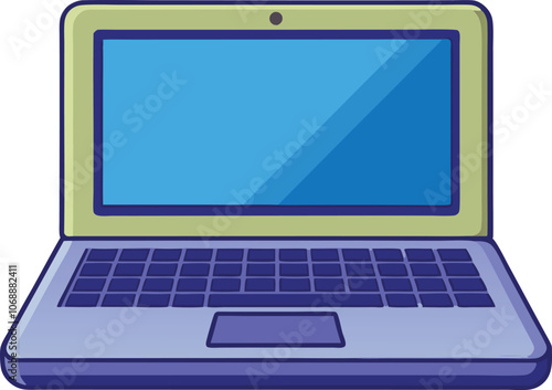 Wallpaper Mural minimalist laptop vector illustration for digital projects. Torontodigital.ca