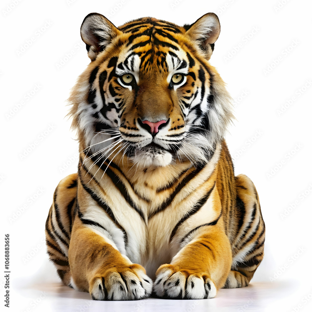 big cat in white background big cat in white background